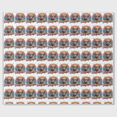 Retro Highland Cow Western Sunglasses Geschenkpapier (Flach)