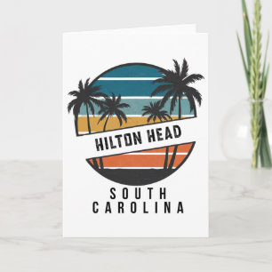 Retro Hilton Head South Carolina Surfbrett Surfen Karte