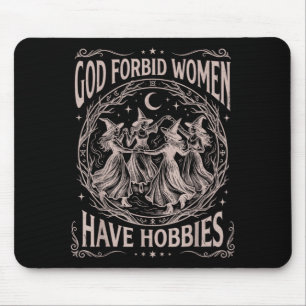 Retro Himmelsgott verbietet Frauen Hobbys Mousepad