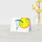 Retro Himmeltaucher Karte (Gelbe Blume)