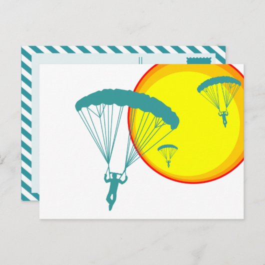 Retro-Himmeltaucher Postkarte (Vorne/Hinten)