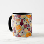 Retro-Hintergrund aus frischem Gemüse Tasse (Vorderseite Links)