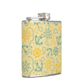 Retro Hintergrund mit Anker, Seile Flachmann (Rechts)