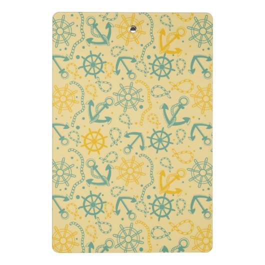 Retro Hintergrund mit Anker, Seile Mini Klemmbrett (Rückseite)