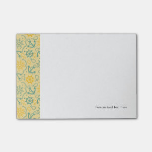 Retro Hintergrund mit Anker, Seile Post-it Klebezettel