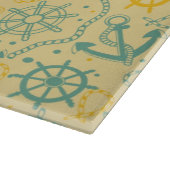 Retro Hintergrund mit Anker, Seile Schneidebrett (Ecke)