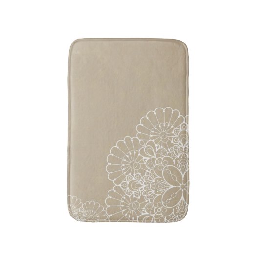 Retro Hintergrund mit Spitzeverzierung Badematte (Vorderseite Vertikal)