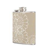 Retro Hintergrund mit Spitzeverzierung Flachmann (Links)