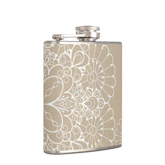 Retro Hintergrund mit Spitzeverzierung Flachmann (Rechts)