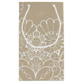 Retro Hintergrund mit Spitzeverzierung Kleine Geschenktüte (Rückseite)