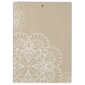 Retro Hintergrund mit Spitzeverzierung Klemmbrett (Rückseite)