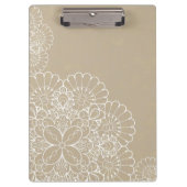 Retro Hintergrund mit Spitzeverzierung Klemmbrett (Vorderseite)