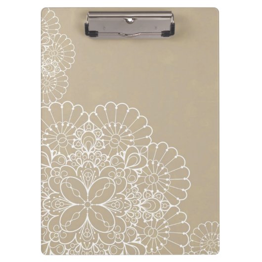 Retro Hintergrund mit Spitzeverzierung Klemmbrett (Vorderseite)