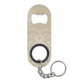 Retro Hintergrund mit Spitzeverzierung Schlüsselanhängerflaschenöffner (Rückseite)