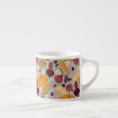 Retro Hintergrund vom Frischgemüse Espressotasse (Rechts)