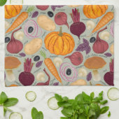 Retro Hintergrund vom Frischgemüse Handtuch (Gefaltet)