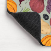 Retro Hintergrund vom Frischgemüse Mousepad (Ecke)