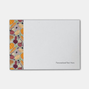 Retro Hintergrund vom Frischgemüse Post-it Klebezettel