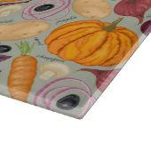 Retro Hintergrund vom Frischgemüse Schneidebrett (Ecke)