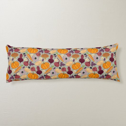 Retro Hintergrund vom Frischgemüse Seitenschläferkissen (Rückseite)