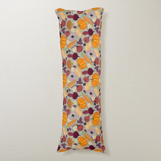 Retro Hintergrund vom Frischgemüse Seitenschläferkissen (Vorderseite Vertikal)