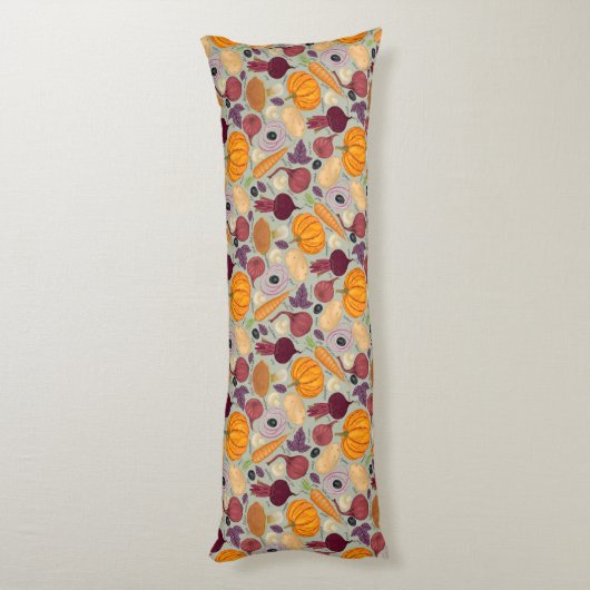 Retro Hintergrund vom Frischgemüse Seitenschläferkissen (Rückseite (Vertikal))