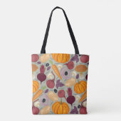 Retro Hintergrund vom Frischgemüse Tasche (Rückseite)