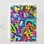 Retro Hip Hop Geburtstagsparty Einladung (Rückseite)