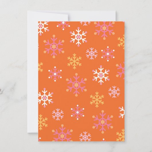 Retro Hippie 70er Jahre Groovy Santa Baby Dusche Einladung (Rückseite)