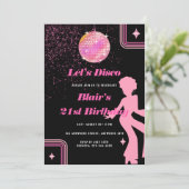 Retro Hippie 70's 60er Groovy Birthday Party Einladung (Stehend Vorderseite)