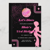 Retro Hippie 70's 60er Groovy Birthday Party Einladung (Vorne/Hinten)