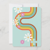 Retro Hippie 70's 60er Groovy Birthday Party Einladung (Rückseite)