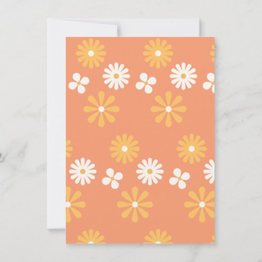 Retro Hippie 70's 60's Groovy Reheasral Dinner Einladung (Rückseite)