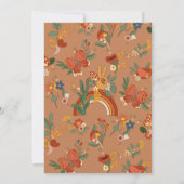 Retro Hippie 70's Groovy Birthday Party Einladung (Rückseite)