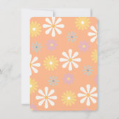 Retro Hippie 70's Rainbow Daisy Baby Shower Einladung (Rückseite)