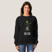 RETRO HIPPIE ALIEN BELIEVE Hippie Sweatshirt (Vorne ganz)
