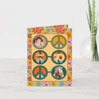 Retro Hippie Baby Boomer Foto Geburtstagseinladung Einladung