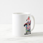 Retro Hippie bei Herz Flamingo Blume Child Kaffeetasse (VorderseiteRechts)