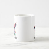 Retro Hippie bei Herz Flamingo Blume Child Kaffeetasse (Mittel)