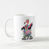 Retro Hippie bei Herz Flamingo Blume Child Kaffeetasse (Links)