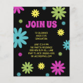 Retro Hippie Blume 2 Foto Abschluss (Rückseite)