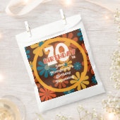 Retro Hippie Blume 70. Geburtstag Geschenktütchen (Ausgeschnitten)
