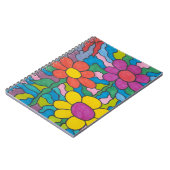 Retro Hippie Blume Art  Notizblock (Linke Seite)