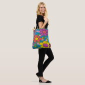 Retro Hippie Blume Art Tasche (Am Model)