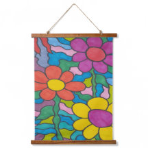 Retro Hippie Blume Art