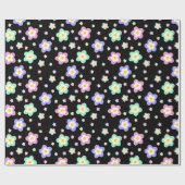 Retro-Hippie-Blume Geschenkpapier (Flach)