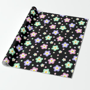 Retro-Hippie-Blume Geschenkpapier