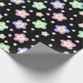 Retro-Hippie-Blume Geschenkpapier (Ecke)