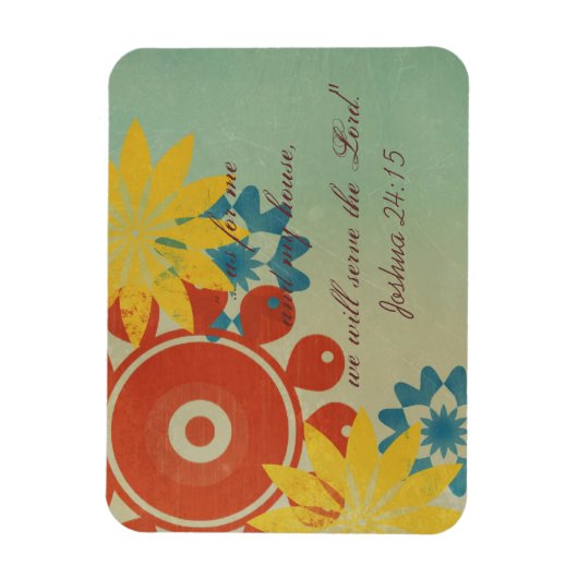 Retro-Hippie-Blume Magnet (Vertikal)
