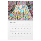 Retro Hippie Blume Power Vintager Kalender (Mär 2027)